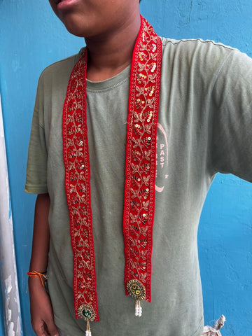 Welcome Dupatta Velvet Work