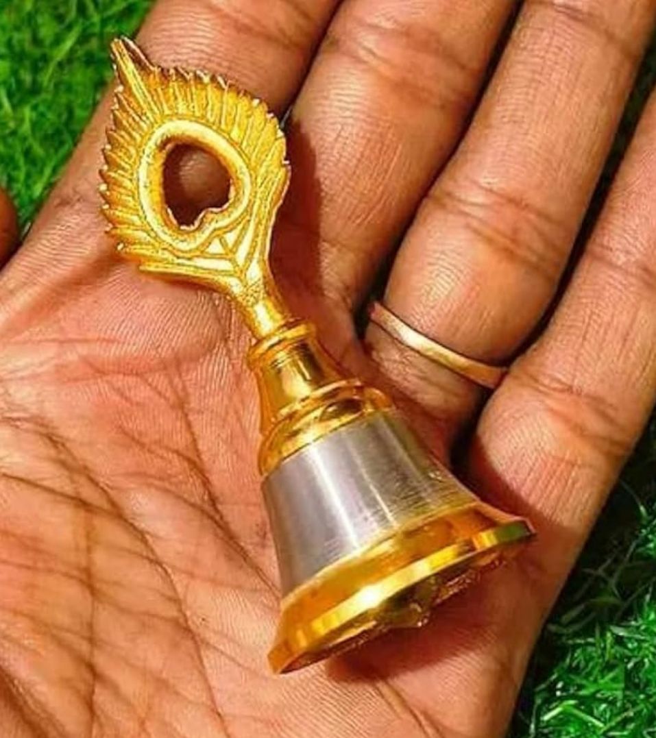 Metalcraft Gold Brass Pooja Bells