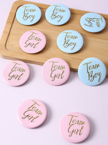 Team Boy & Team Girl Baby Shower Brooch