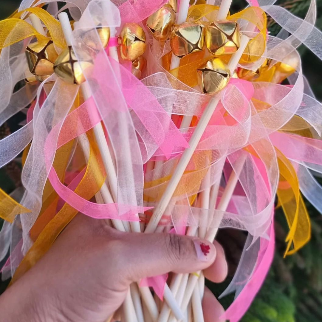 Handcrafted Wedding Ghungroo Bell Stick Mix Colour