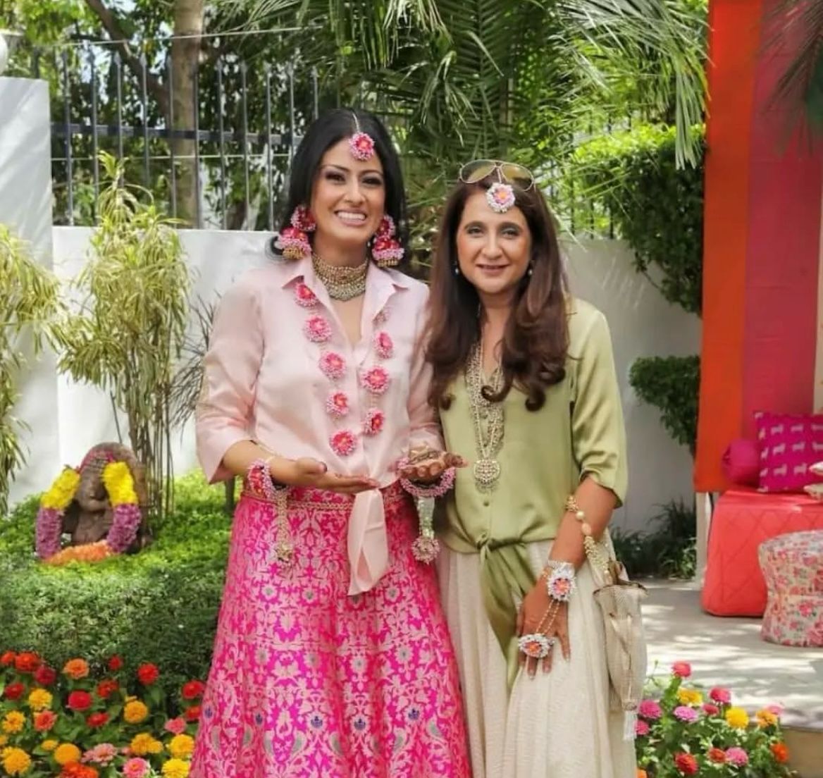 Pink Long Necklaces Set