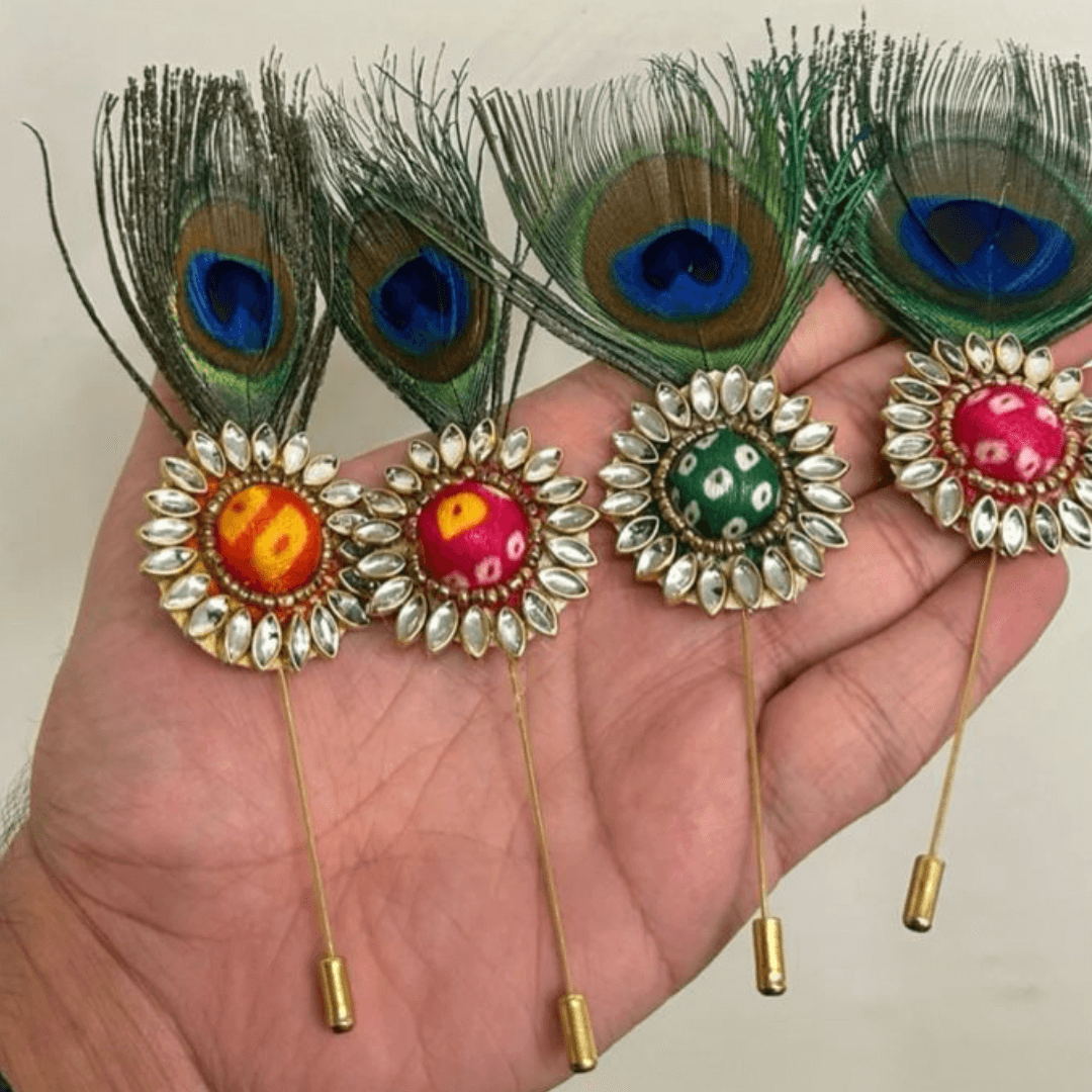 Bandhej Weeding Brooch Bracelate Combo