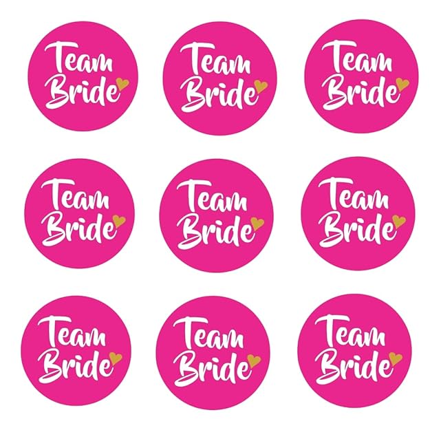 Team Bride Dark Pink Weeding Brooch