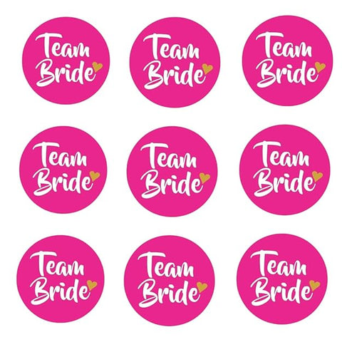 Team Bride Dark Pink Weeding Brooch