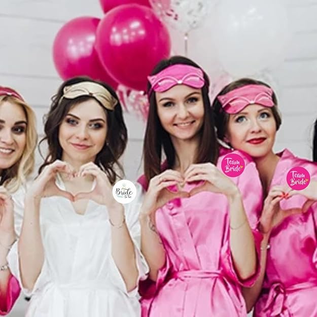 Team Bride Dark Pink Weeding Brooch