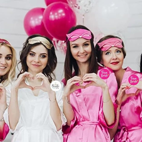 Team Bride Dark Pink Weeding Brooch