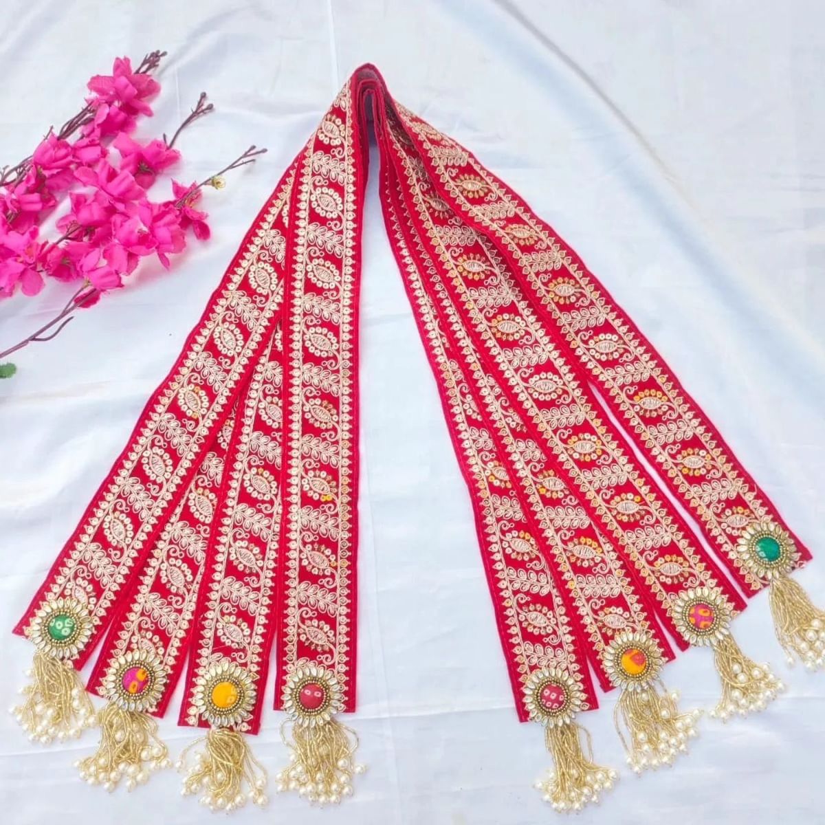 Welcome Dupatta Velvet Work