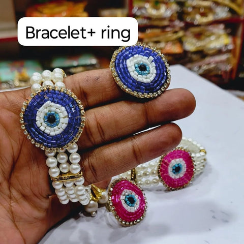 Evil Eye Bracelete with Ring