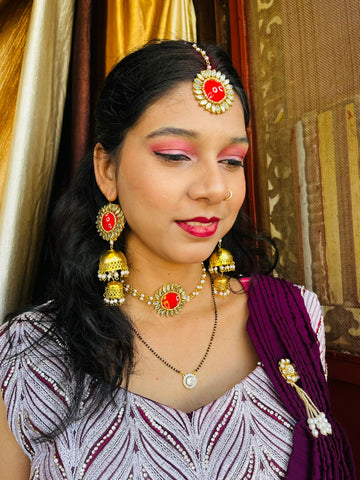 Bandhani Maangtika Mix Colour