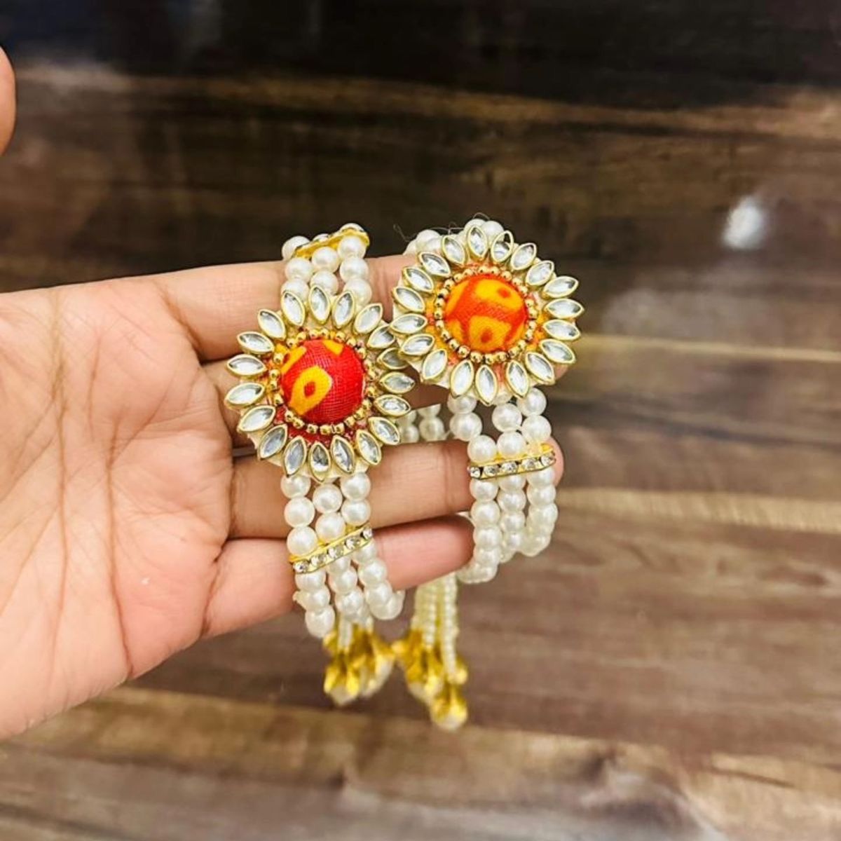 Bandhani Bracelete with Ring Mix Colour