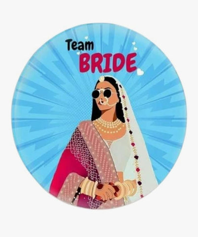 Blue Team Bride Weeding Brooch