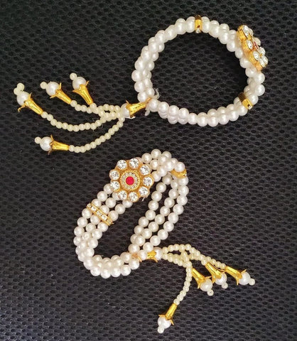 Elegant Pearl Beaded Bracelet with Ring